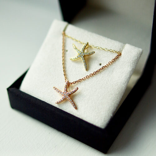 Diamond Set Starfish Pendant