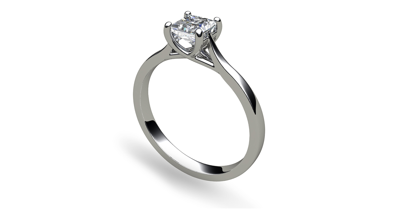 Catherine Princess Platinum Solitaire Engagement Ring