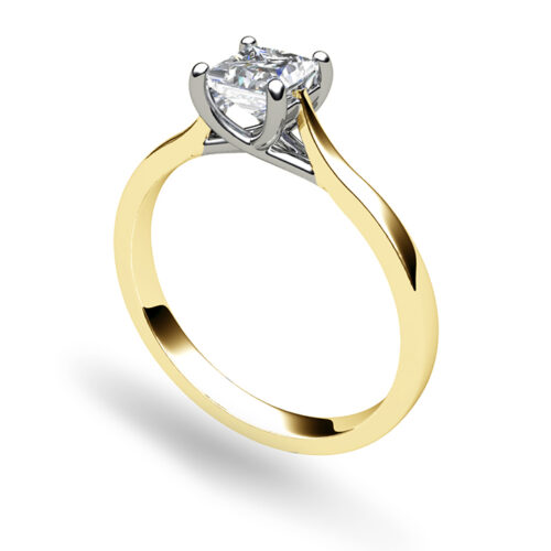 Catherine Princess Yellow Gold Solitaire Engagement Ring
