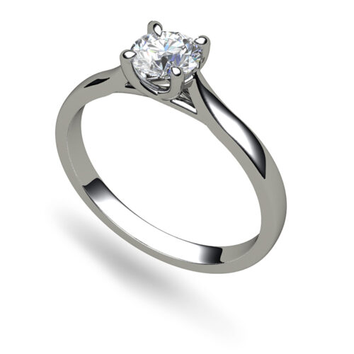Catherine Round Platinum Solitaire Engagement Ring
