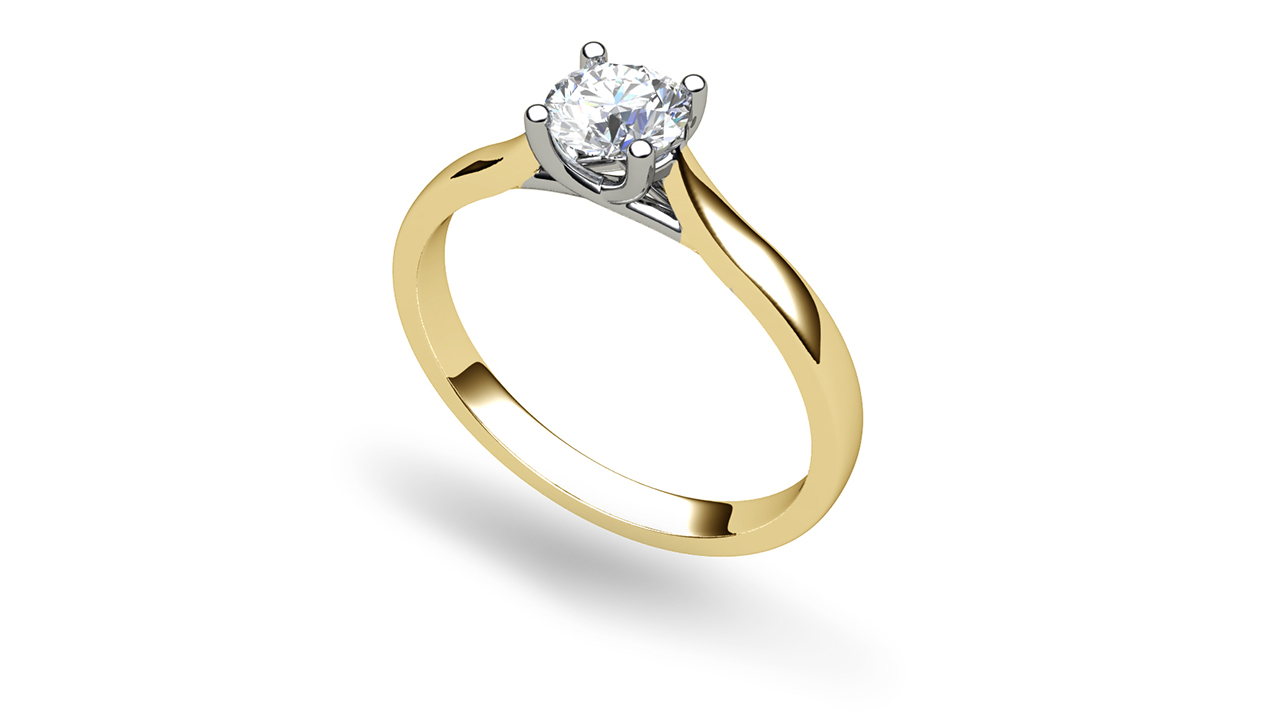 Catherine Round Yellow Gold Solitaire Engagement Ring