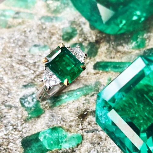 No Oil Columbian Emerald Ring