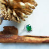 Cushion Emerald Cluster Ring Double Halo Split Shoulders Christmas