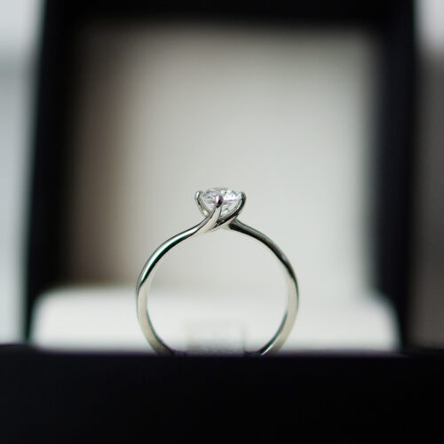 Marquise Diamond Four Claw Twist Setting Platinum Engagement Ring Elizabeth