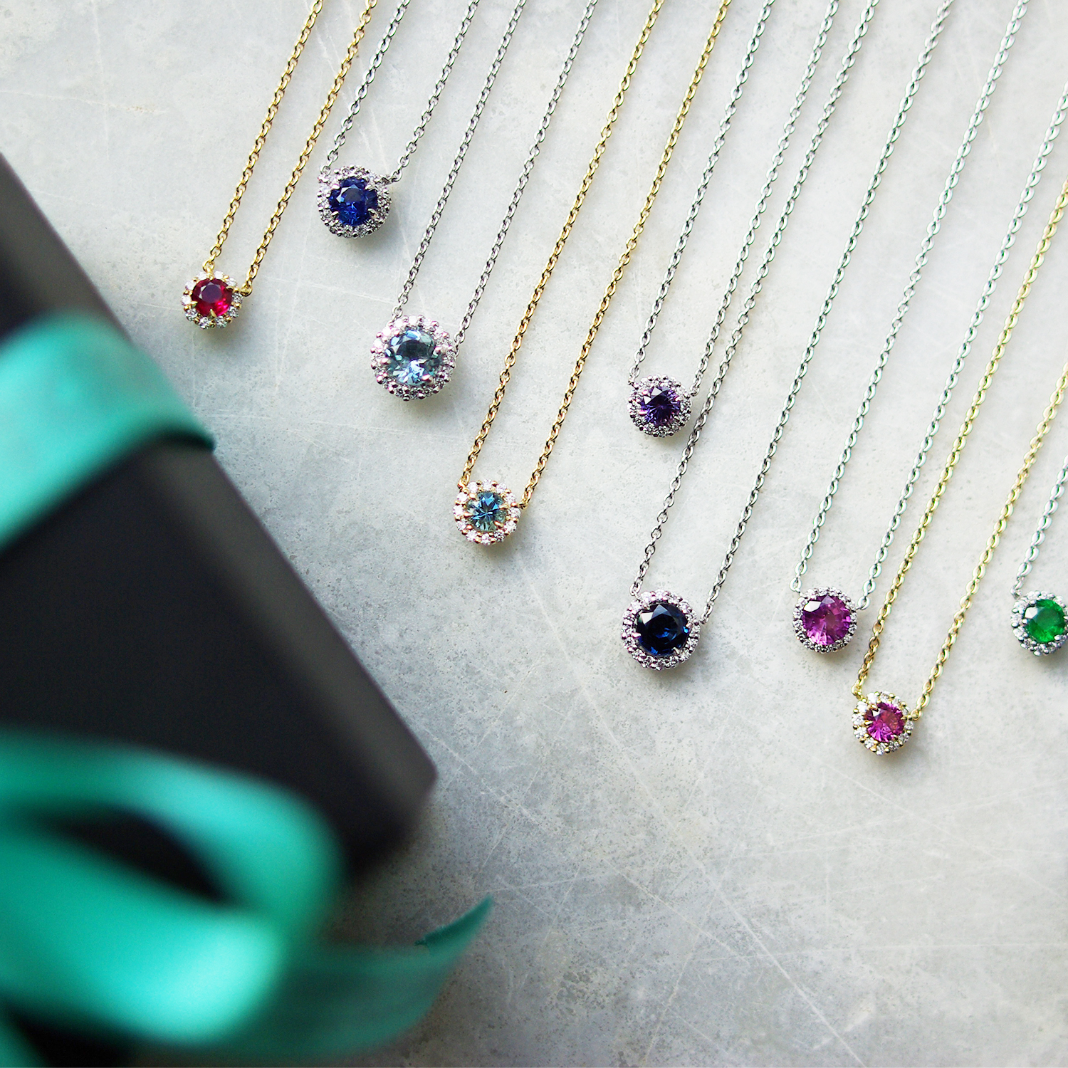 Gemstone Cluster Pendant Collection