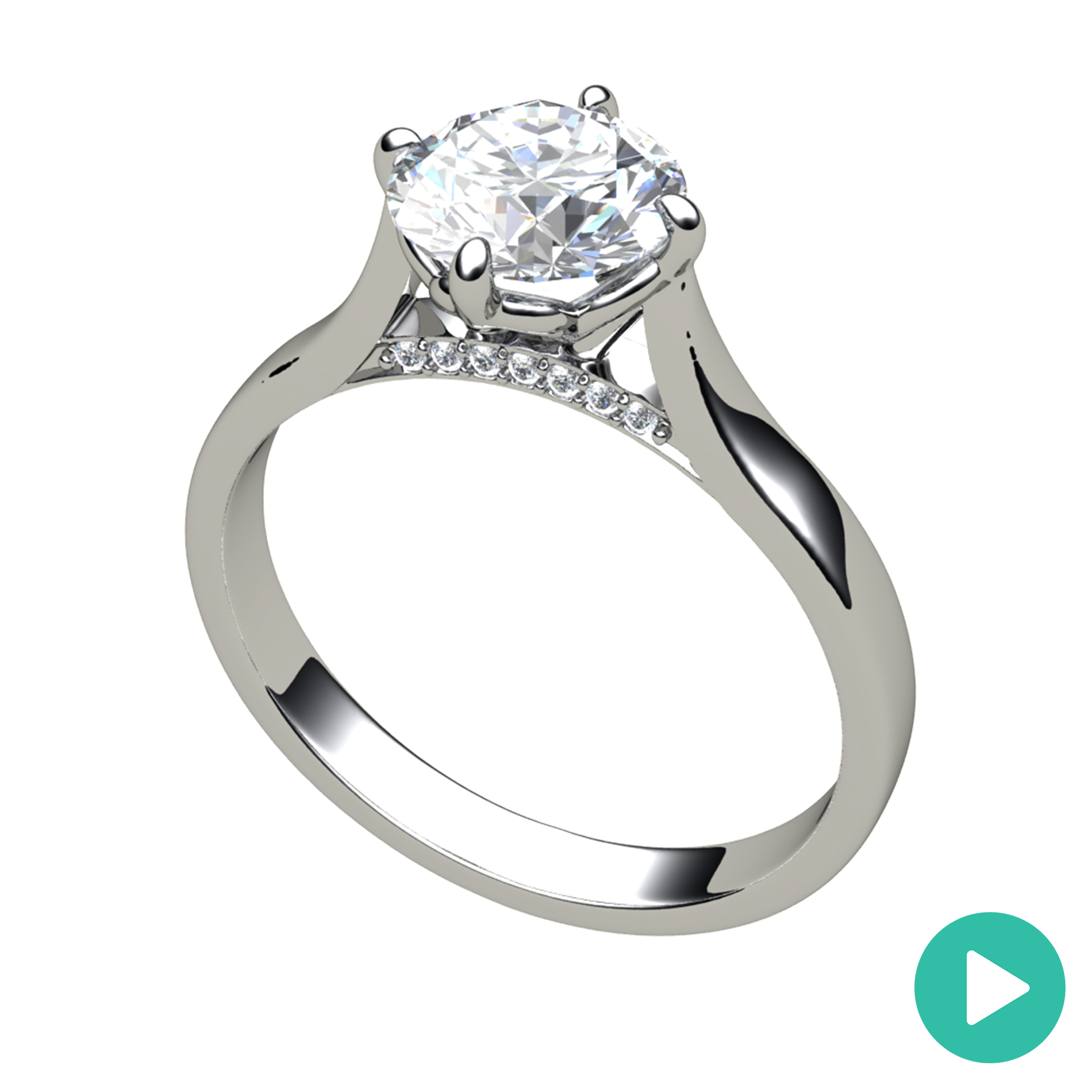 Juliet Round Diamond Ring - John Titcombe Bespoke Jewellery