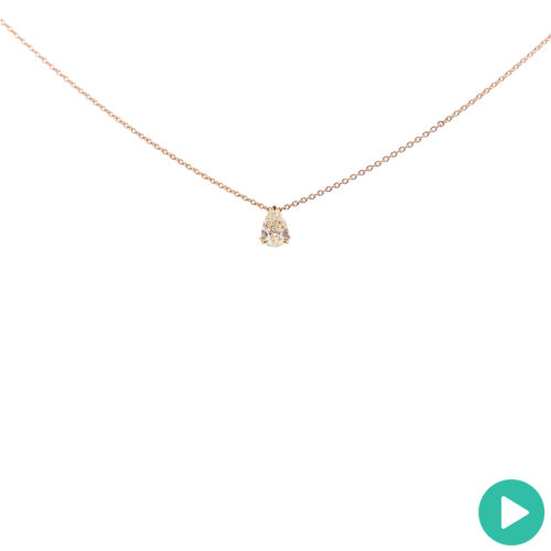 Pear Diamond Tennis Necklace