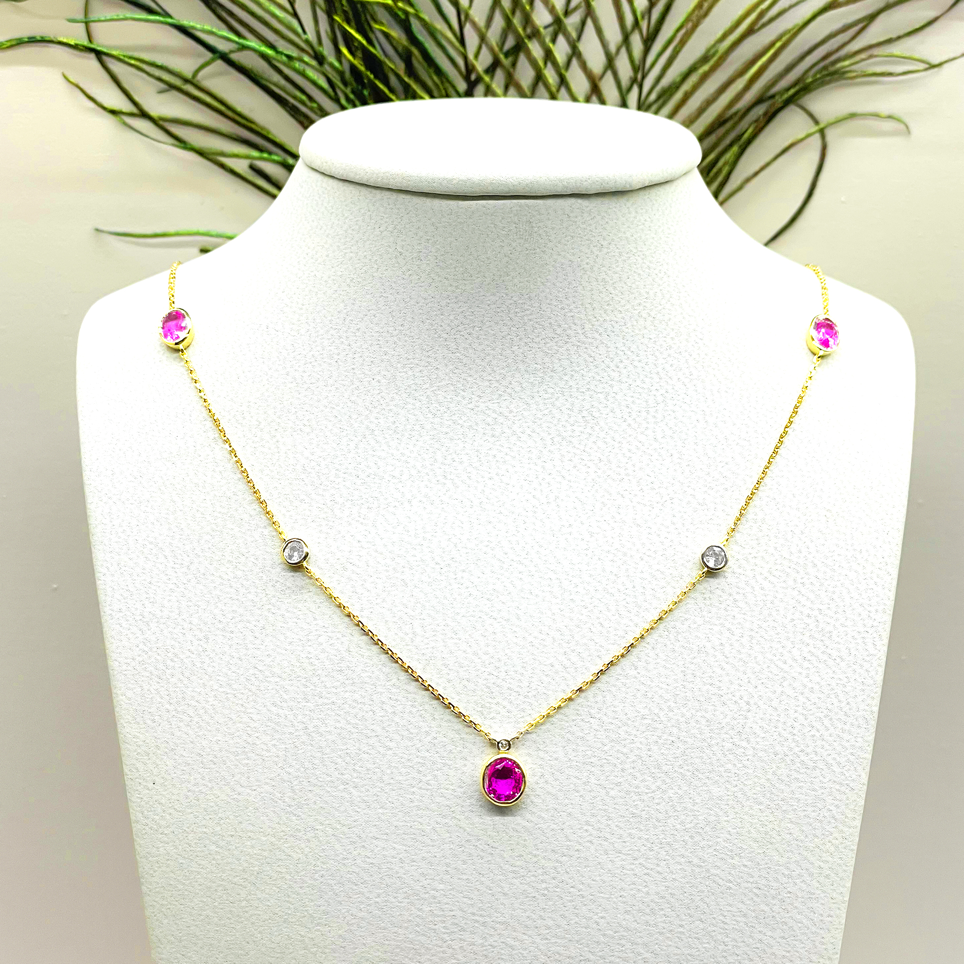 Pink Sapphire & Diamond Pendant - John Titcombe Bespoke Jewellery