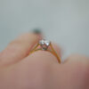 Round Brilliant Cut Diamond Solitaire Engagement Ring Two Tone Gold With Four Claws Juliette