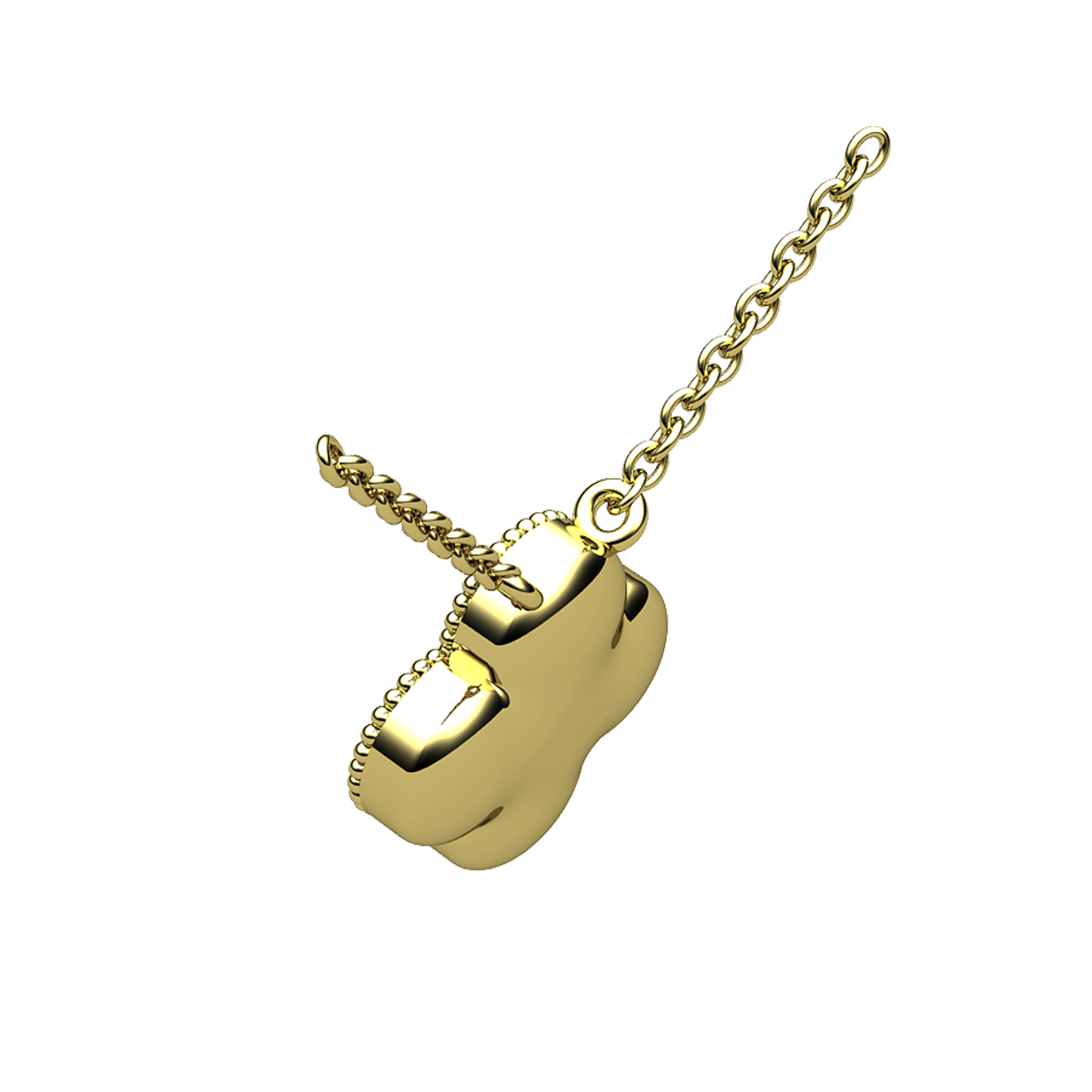 Yellow Diamond Quatrefoil Necklace With Diamond